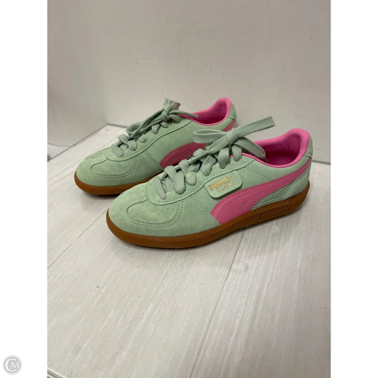 Shoes Flats By Puma In Green & Pink, Size: 6.5