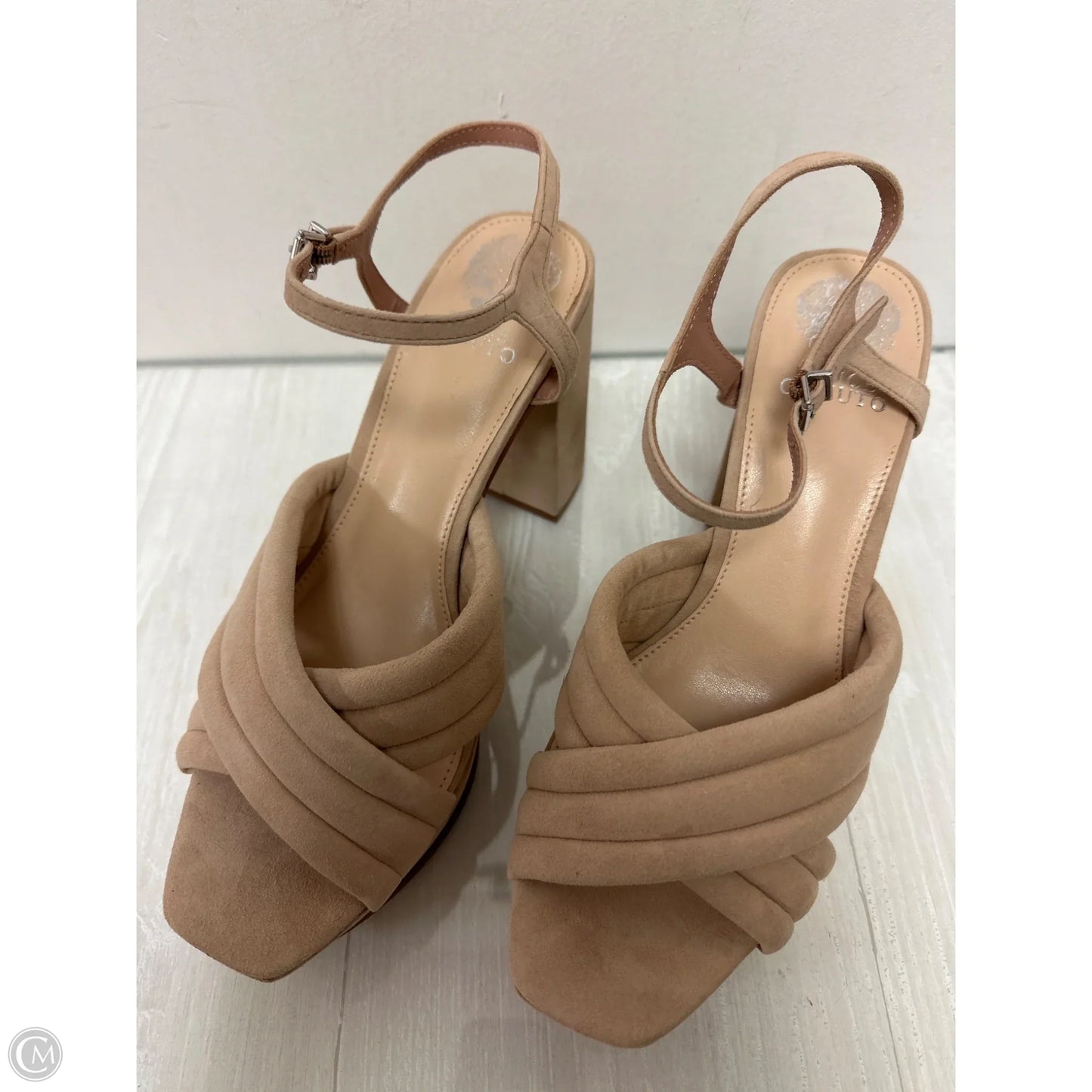 Shoes Heels Block By Vince Camuto In Cream, Size: 10