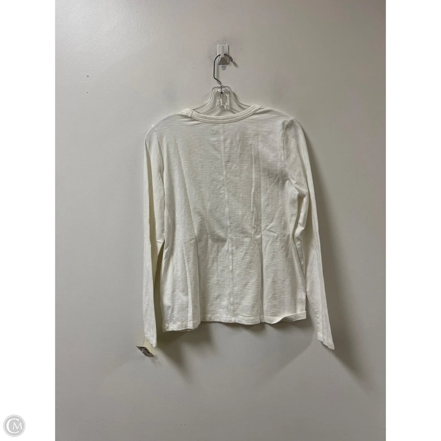 Top Long Sleeve By Gap In White, Size: L
