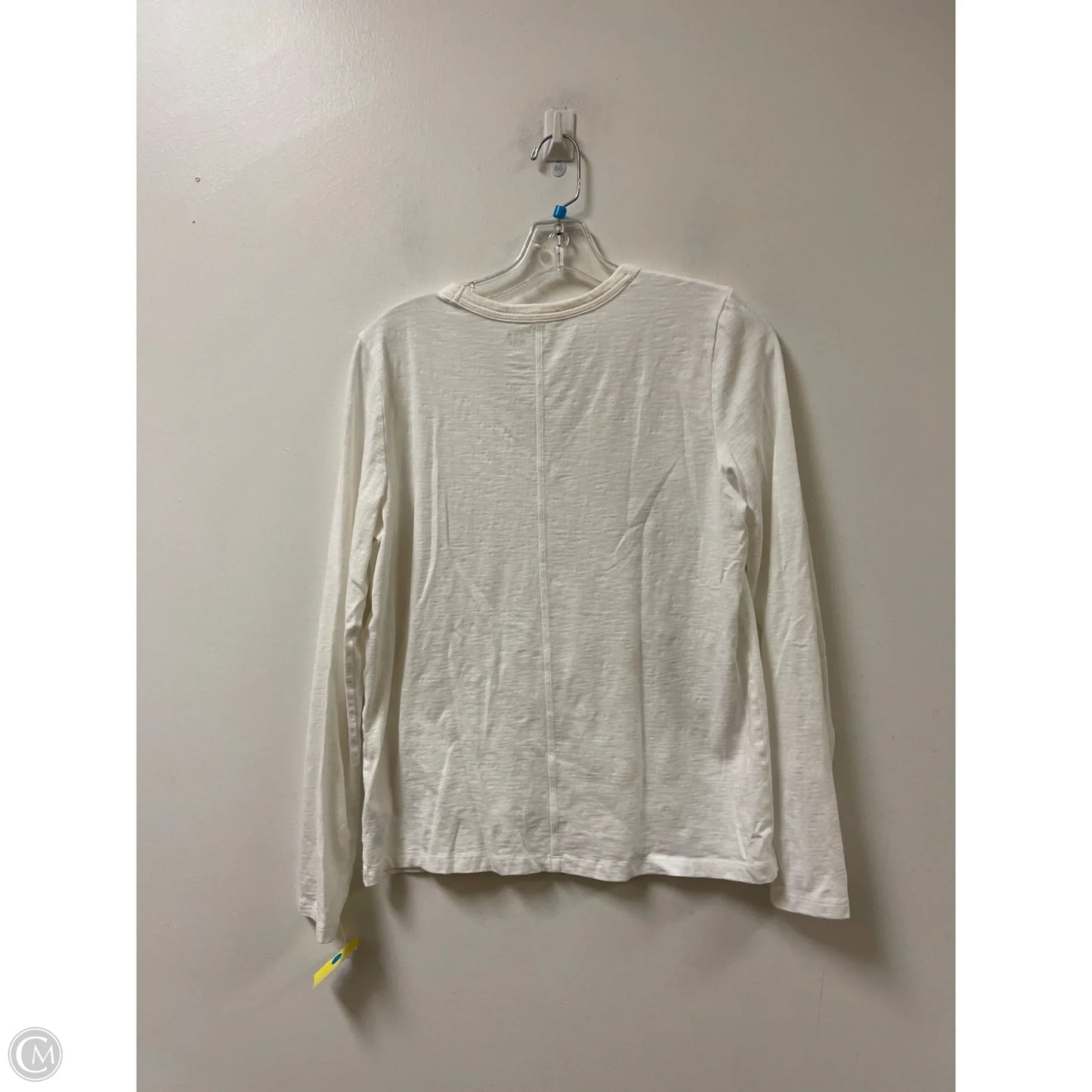Top Long Sleeve By Gap In White, Size: L