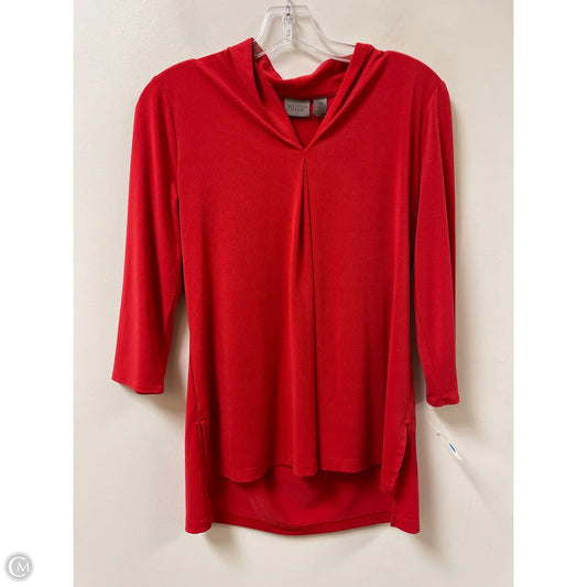 Top Long Sleeve By Chicos In Red, Size: S