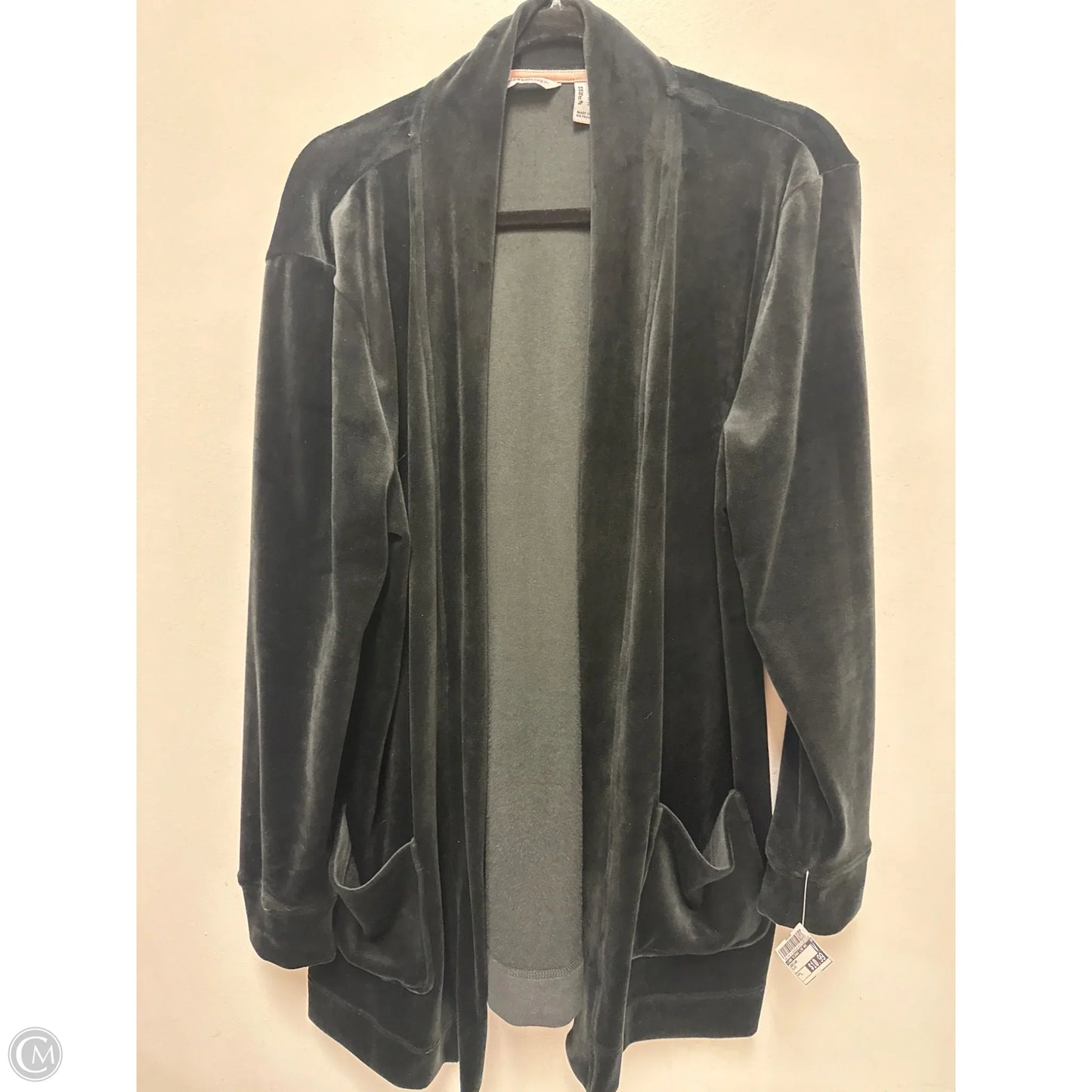 Cardigan By Isaac Mizrahi Live Qvc In Black, Size: L