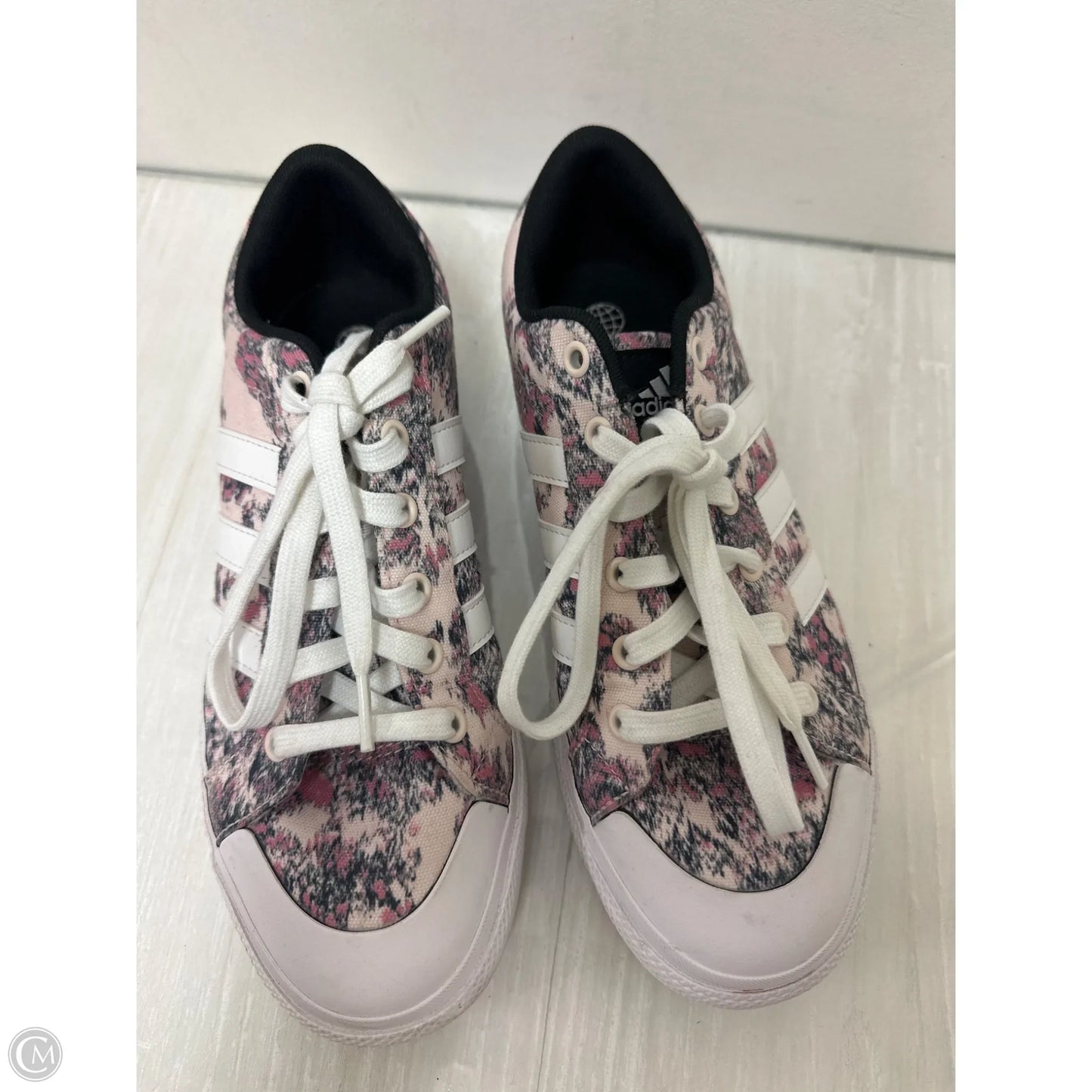 Shoes Flats By Adidas In Floral Print, Size: 8