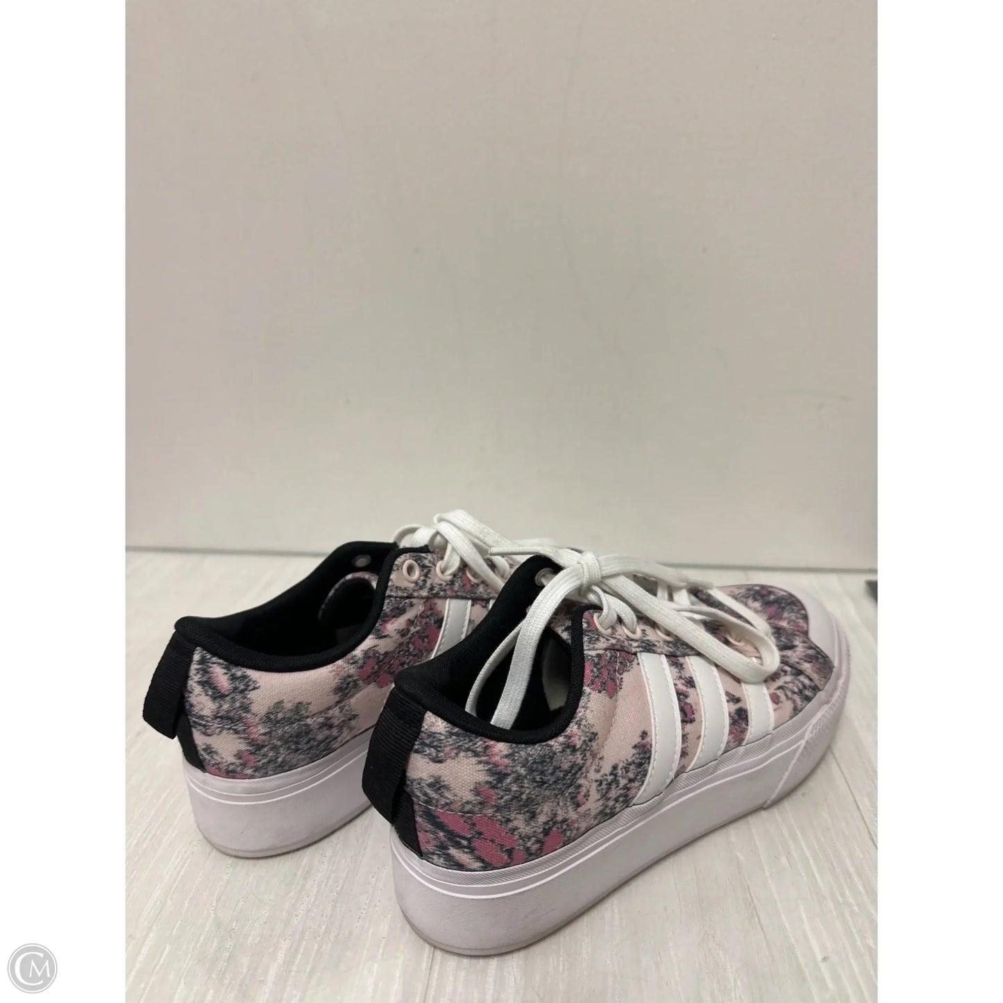 Shoes Flats By Adidas In Floral Print, Size: 8
