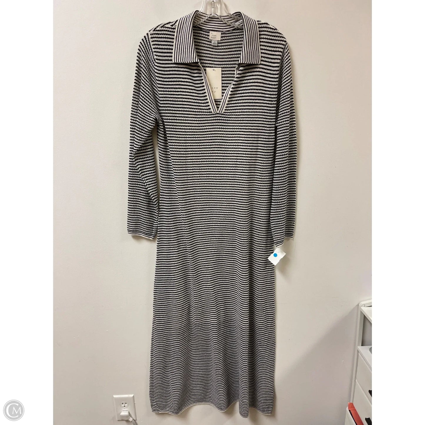 Dress Casual Maxi By A New Day In Black & White, Size: L