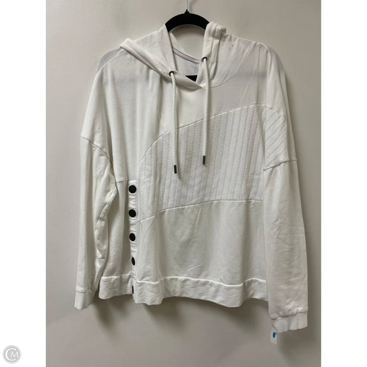 Sweatshirt Hoodie By Cabi In White, Size: L