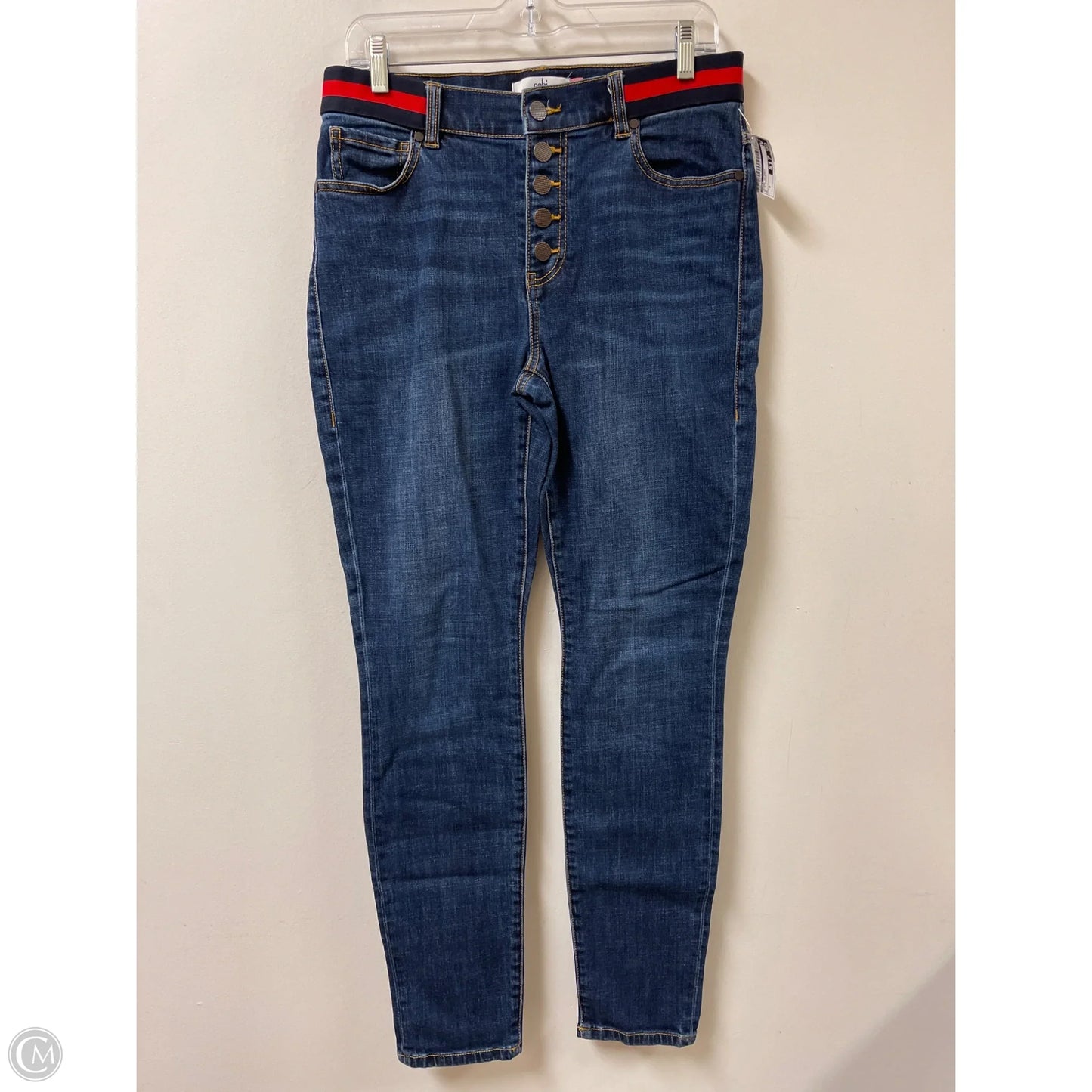 Jeans Skinny By Cabi In Blue Denim, Size: 8