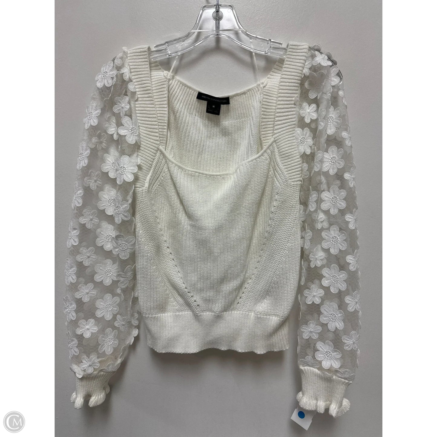 Top Long Sleeve By French Connection In White, Size: M