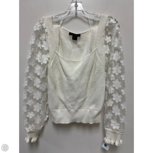 Top Long Sleeve By French Connection In White, Size: M