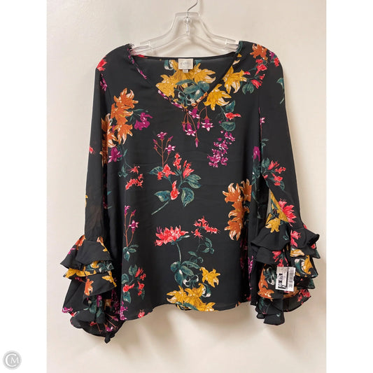 Top Long Sleeve By Cupio In Floral Print, Size: S