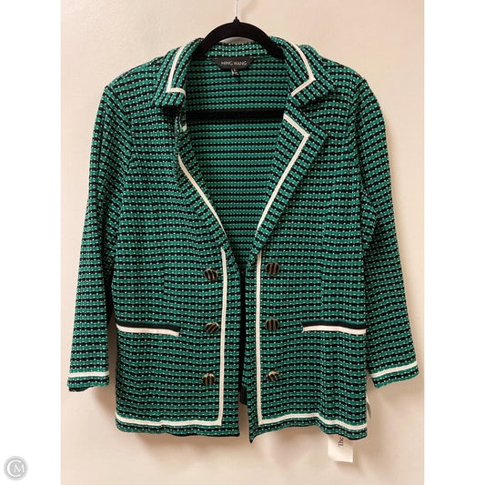 Cardigan By Ming Wang In Black & Green, Size: L