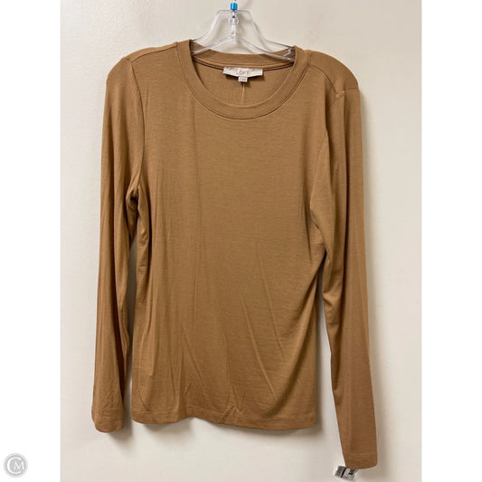 Top Long Sleeve By Loft In Brown, Size: L