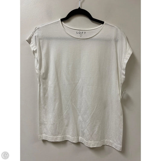 Top Short Sleeve By Loft In White, Size: M