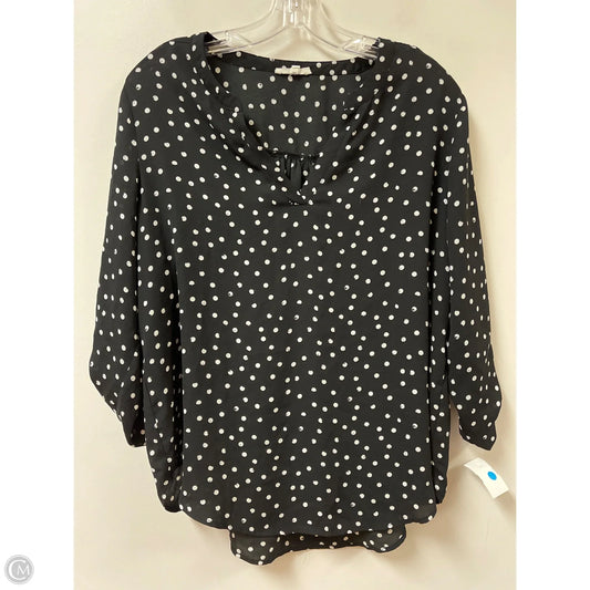 Top Long Sleeve By Maurices In Polkadot Pattern, Size: L