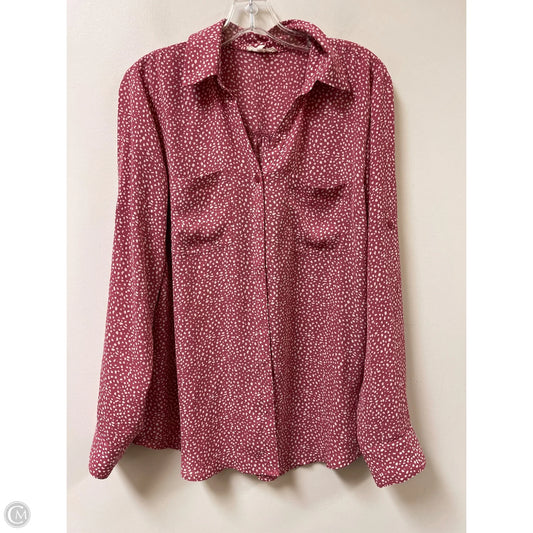 Blouse Long Sleeve By Maurices In Pink, Size: L
