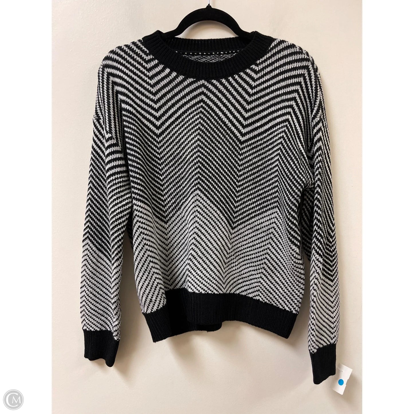 Sweater By Shein In Black & White, Size: M