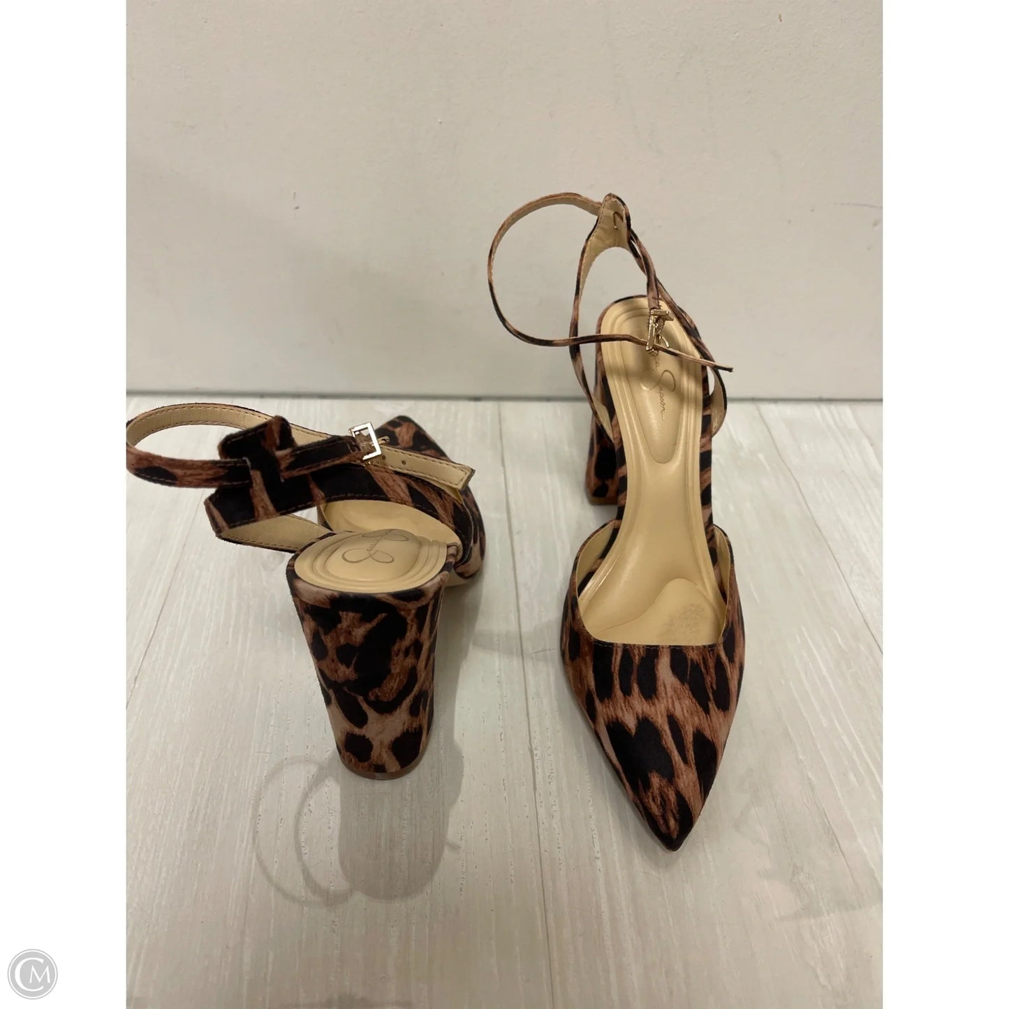 Shoes Heels Block By Jessica Simpson In Animal Print, Size: 7.5