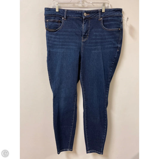 Jeans Skinny By Maurices In Blue Denim, Size: 16