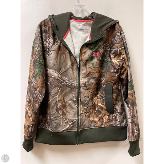 Athletic Jacket By Under Armour In Camouflage Print, Size: M
