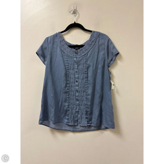 Blouse Short Sleeve By Talbots In Blue, Size: 1x