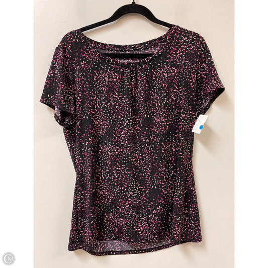 Top Short Sleeve By Worthington In Polkadot Pattern, Size: L