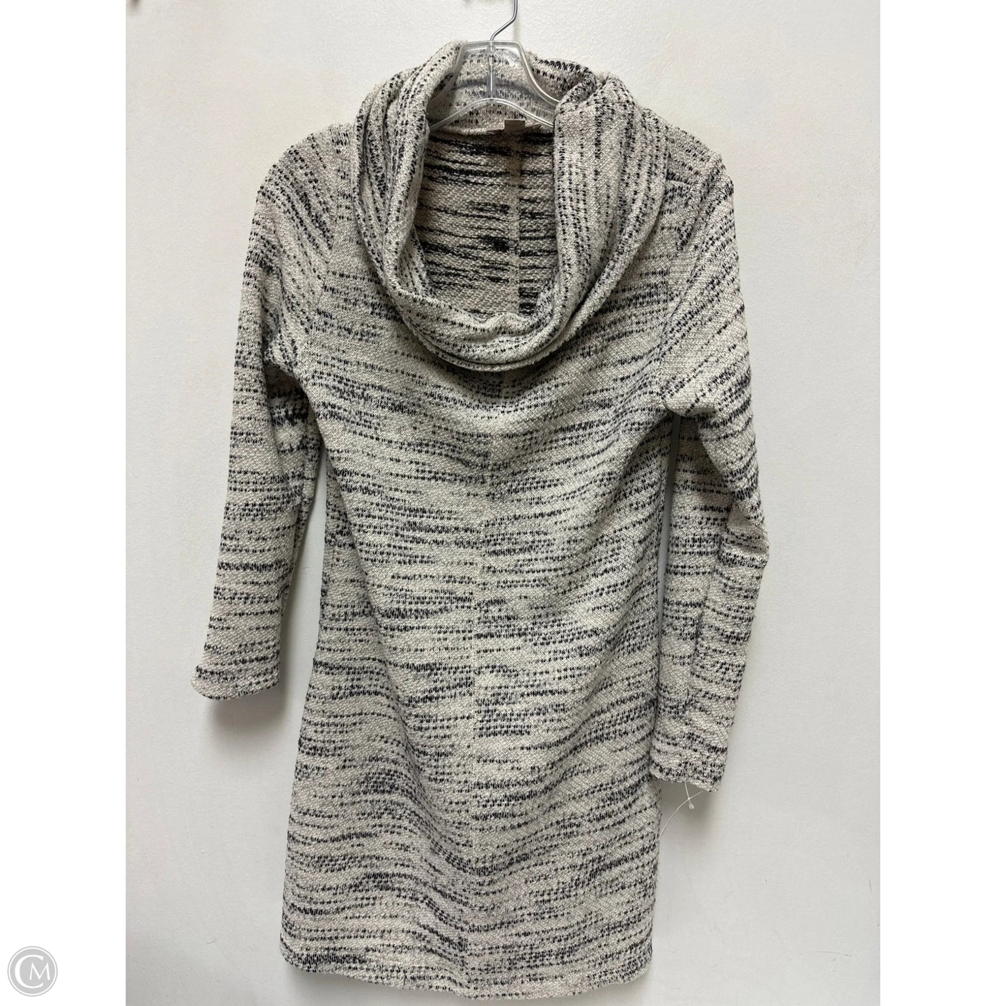 Dress Sweater By Loft In Black & Cream, Size: M