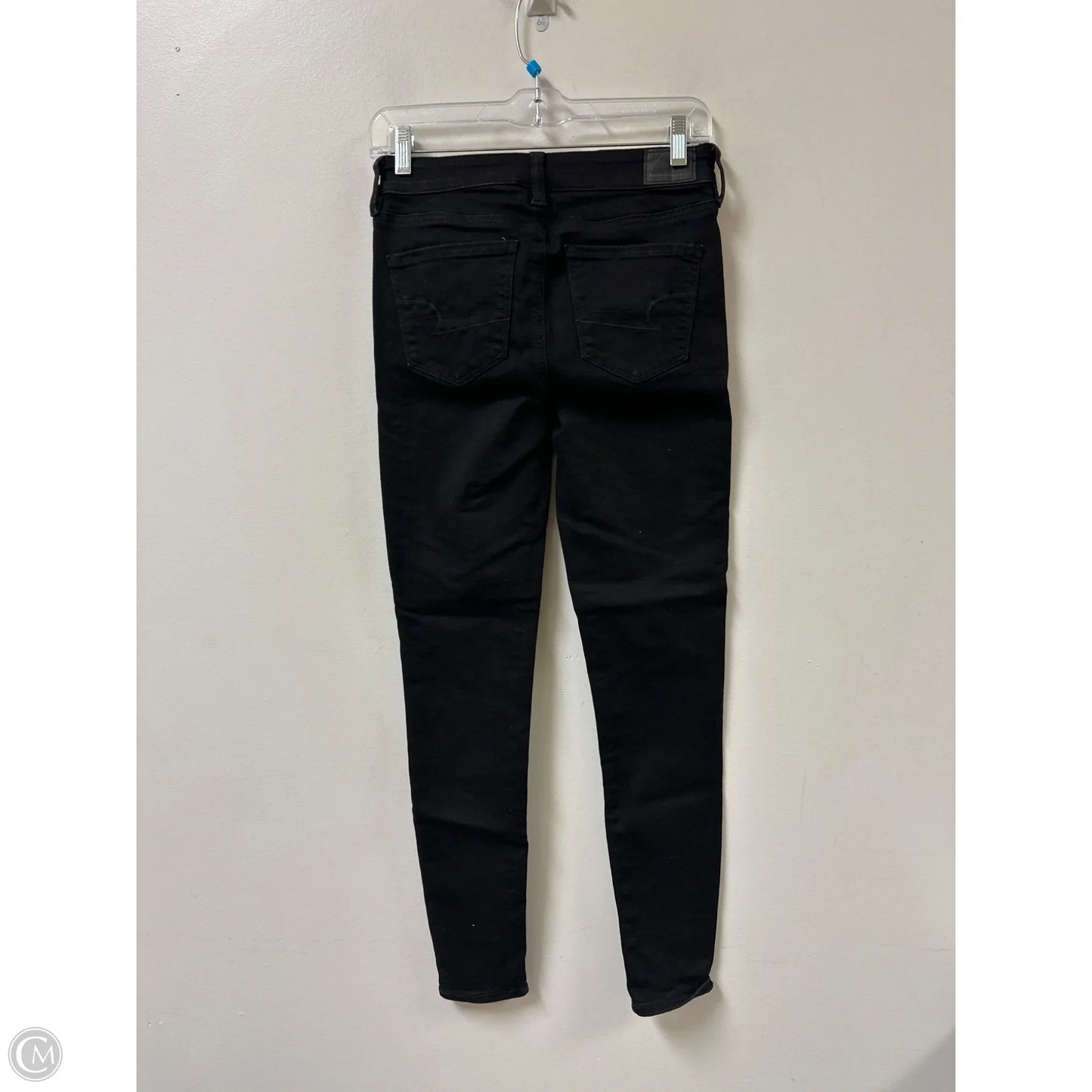 Jeans Skinny By American Eagle In Black, Size: 4