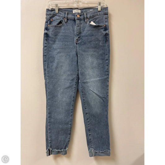 Jeans Straight By Nicole By Nicole Miller In Blue Denim, Size: 8