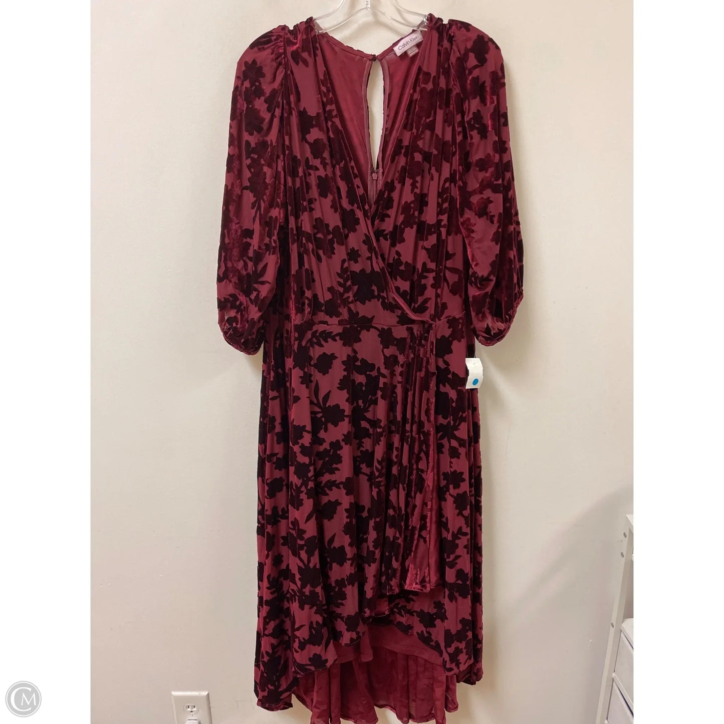 Dress Casual Midi By Calvin Klein In Red, Size: 3x