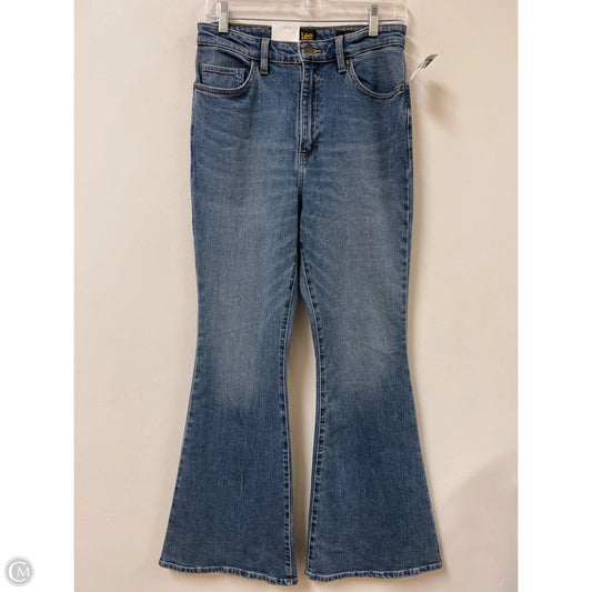 Jeans Flared By Lee In Blue Denim, Size: 8