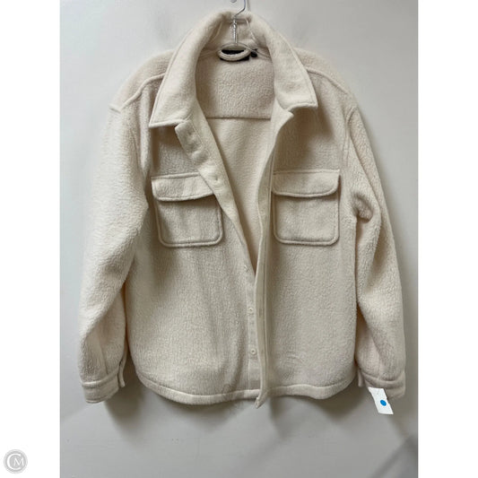 Jacket Faux Fur & Sherpa By No Boundaries In Cream, Size: L
