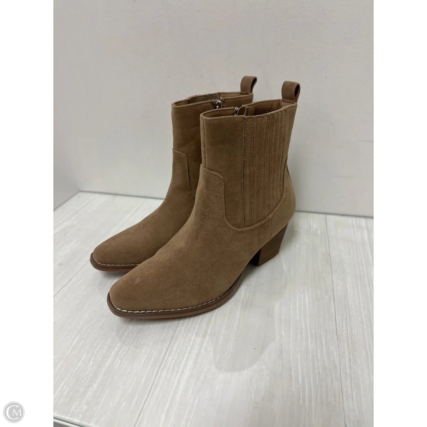 Boots Ankle Heels By Universal Thread In Brown, Size: 10