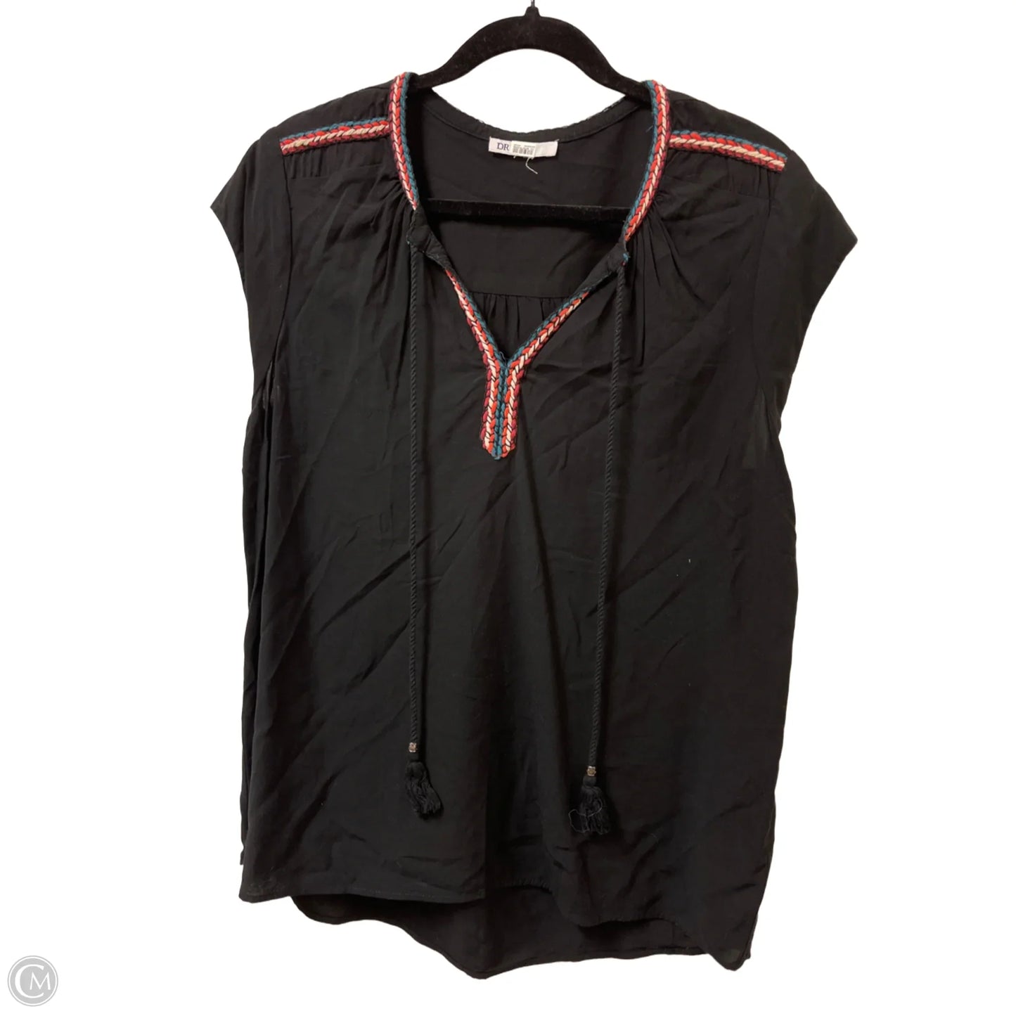 Top Short Sleeve By Dr2 In Black, Size: S