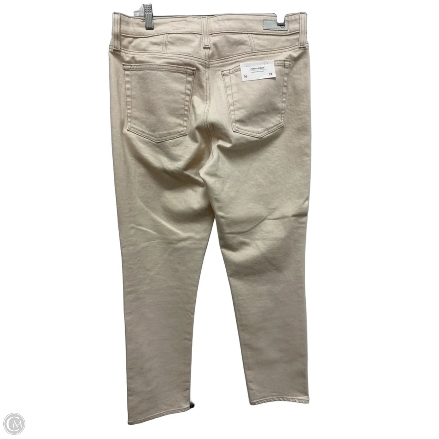 Jeans Straight By Ag Jeans In Cream, Size: 14