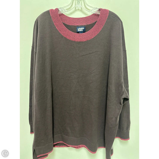 Top Long Sleeve By Lands End In Purple, Size: 3x
