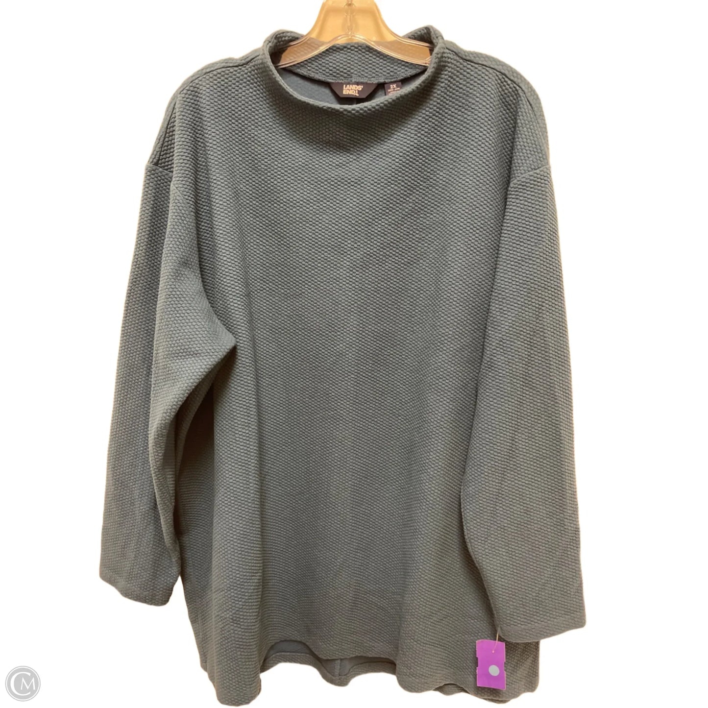 Sweater By Lands End In Blue, Size: 2x