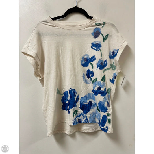 Top Short Sleeve By Anthropologie In Cream, Size: Xs