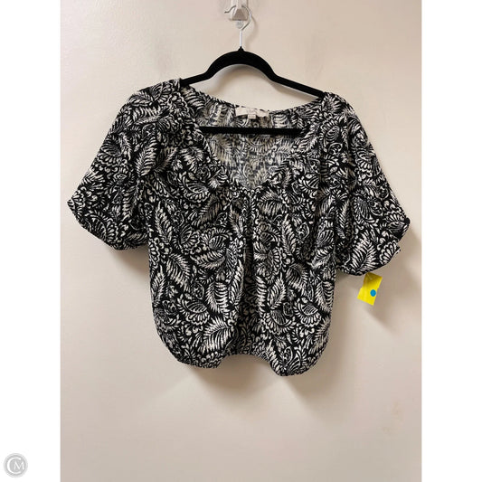 Top Short Sleeve By Loft In Black, Size: Xs