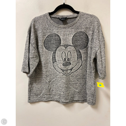 Top Short Sleeve By Zara In Grey, Size: L