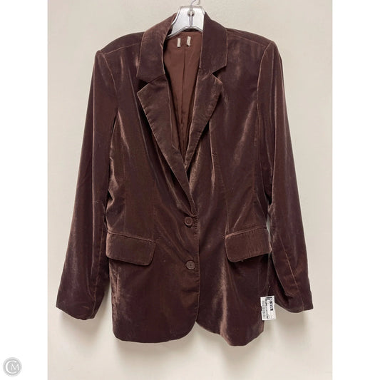 Blazer By Clothes Mentor In Brown, Size: L
