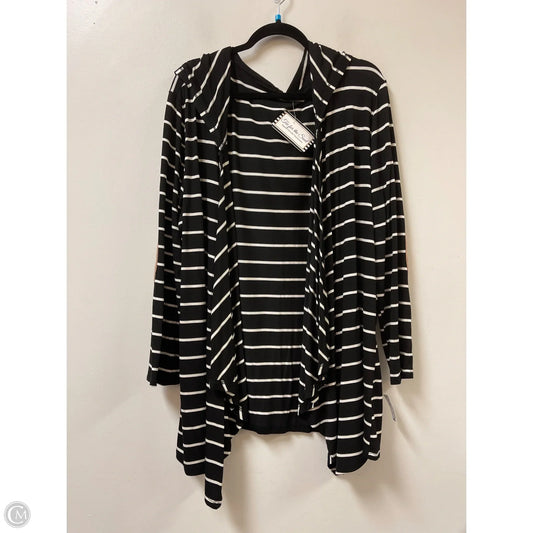 Sweater Cardigan By Clothes Mentor In Black & White, Size: 2x