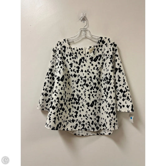 Top Long Sleeve By Melloday In Black & White, Size: 1x