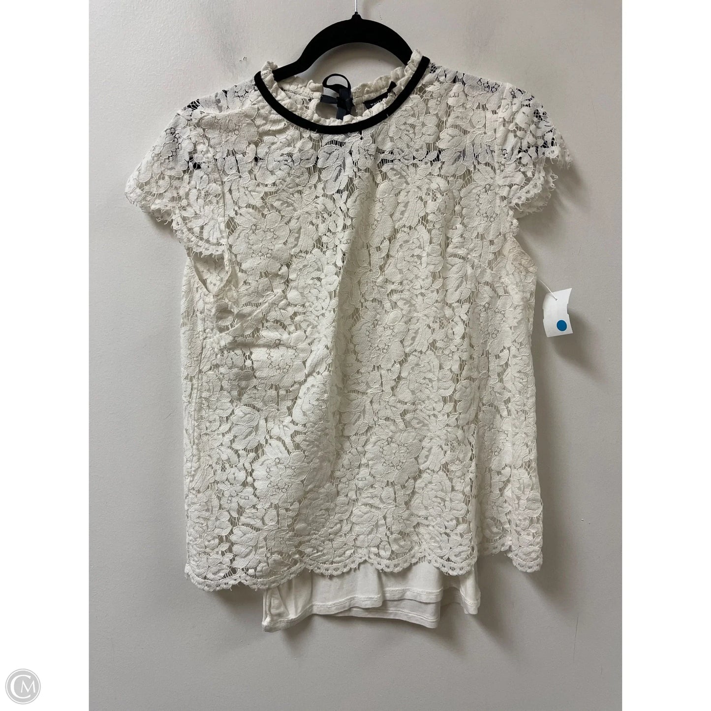 Top Short Sleeve By White House Black Market In White, Size: M