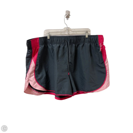 Athletic Shorts By Bcg In Grey & Pink, Size: 3x
