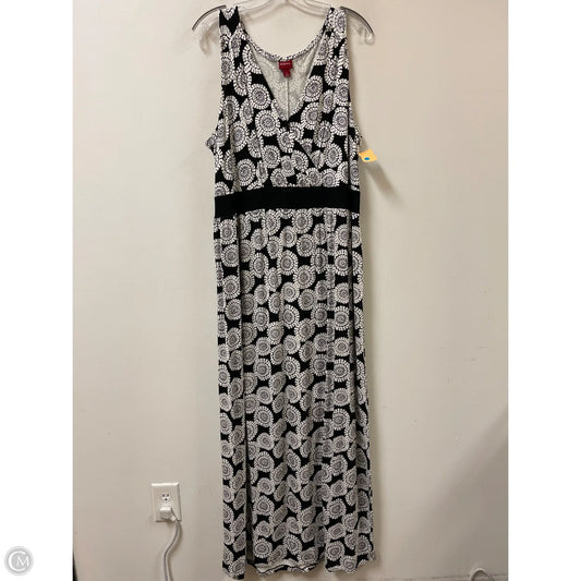 Dress Casual Maxi By Merona In Black & White, Size: 1x