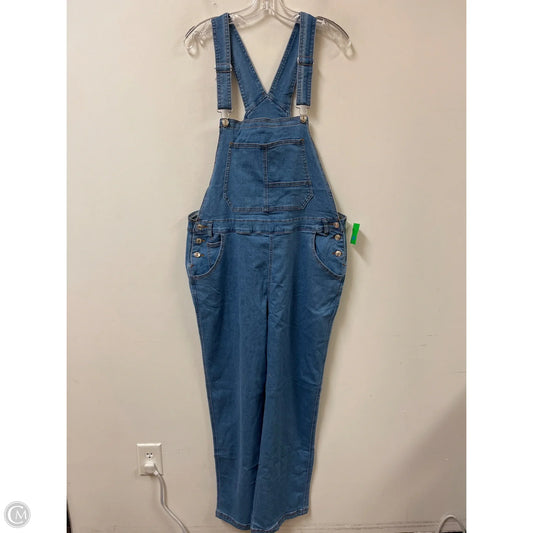 Overalls By Clothes Mentor In Blue Denim, Size: Xl