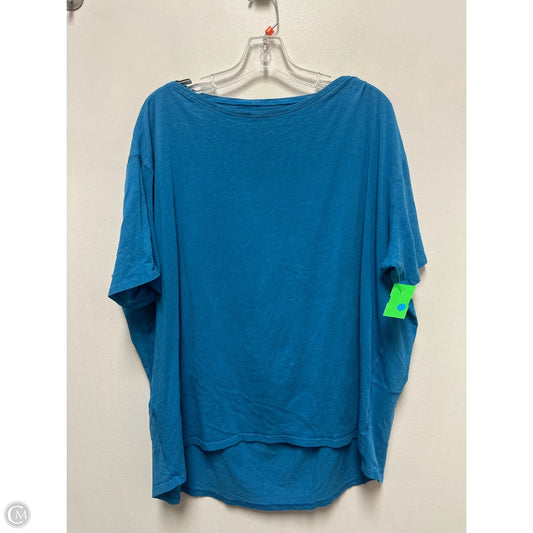 Athletic Top Short Sleeve By Lululemon In Blue, Size: Xl