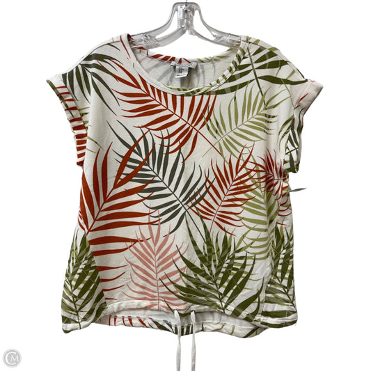 Top Short Sleeve By Rachel Zoe In Tropical Print, Size: M
