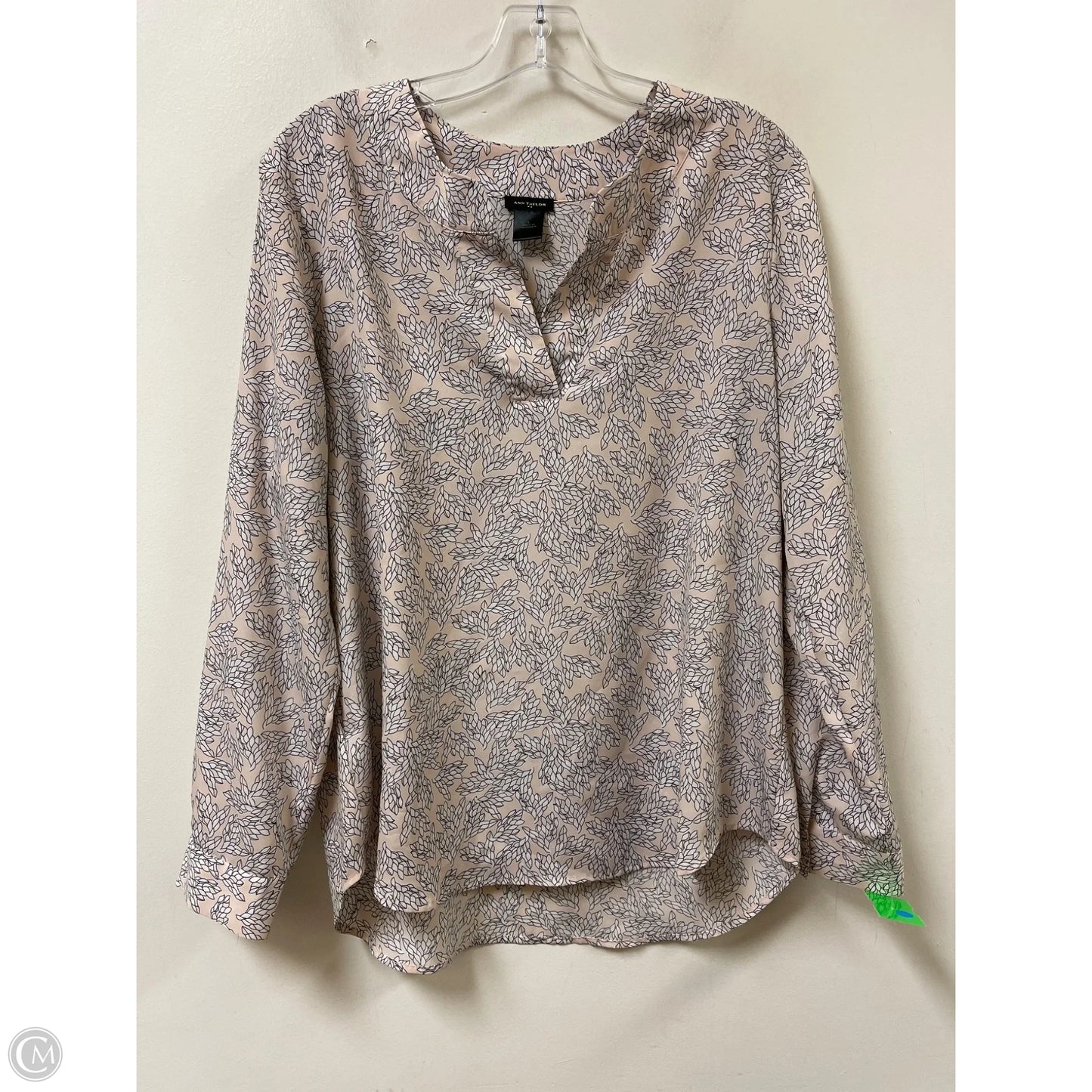 Top Long Sleeve By Ann Taylor In Pink, Size: L