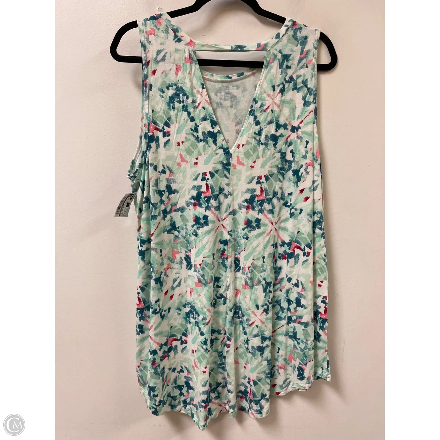 Top Sleeveless By Livi Active In Green, Size: 2x